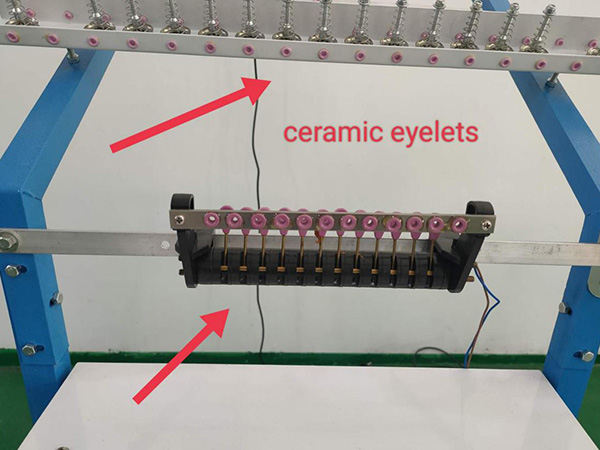 Why use ceramic eyelets in automatic bobbin winder