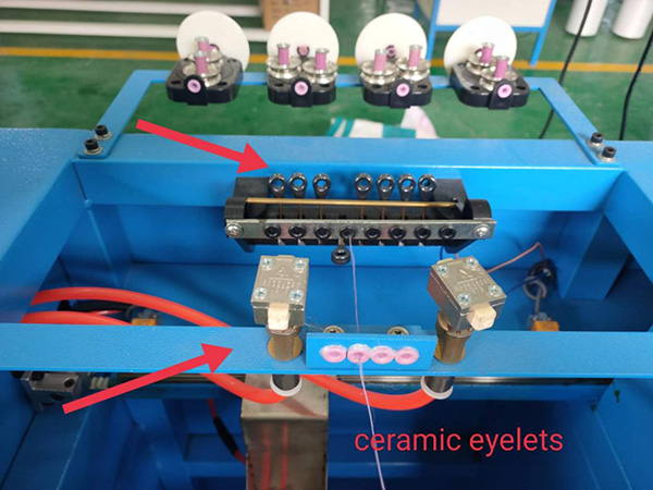 Why use ceramic eyelets in automatic bobbin winder