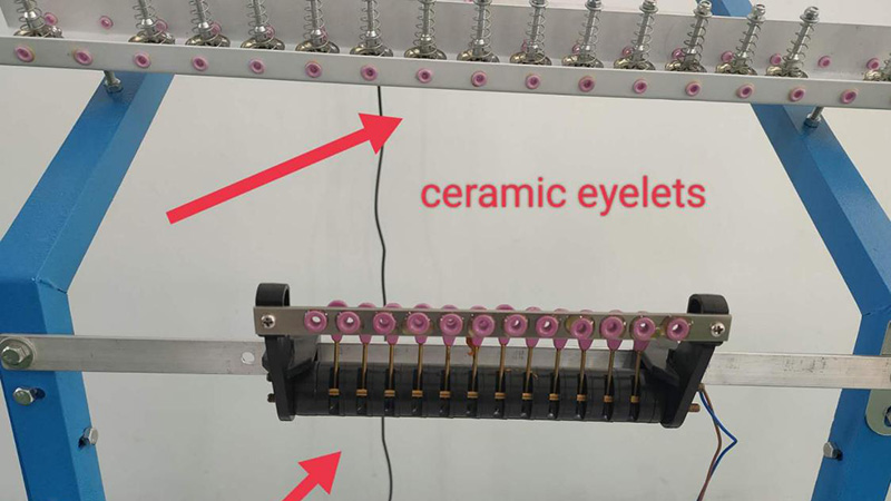 Why use ceramic eyelets in automatic bobbin winder